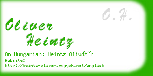 oliver heintz business card